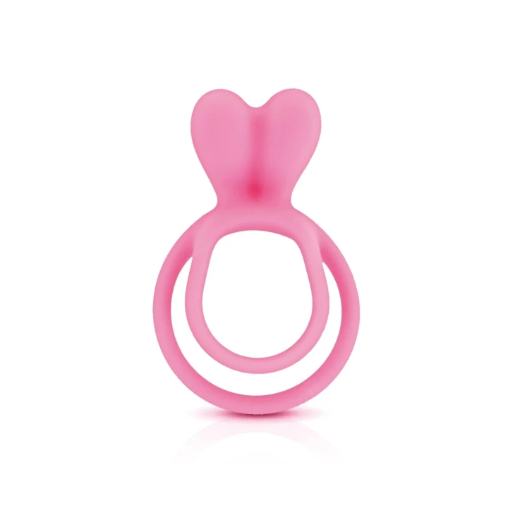 Podwójny pierścień erekcyjny silikonowy w intensywnym różowym kolorze