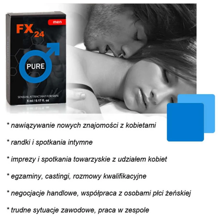 Feromony FX24 dla mężczyzn - neutralny roll-on (5 ml) na atrakcyjność i pewność siebie