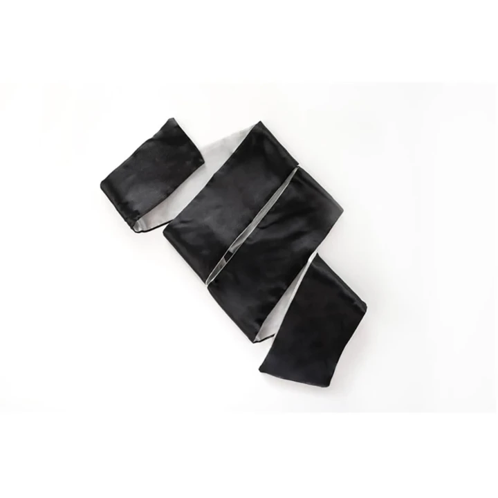 Opaska na oczy do spania z luksusowego satyny, miękka i regulowana, idealna na relaks