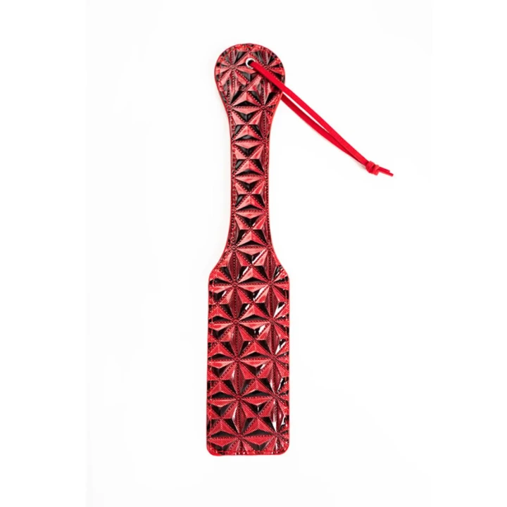 Paddle do spanking'u z trwałej skóry PU, 32 cm, elegancki design, BDSM