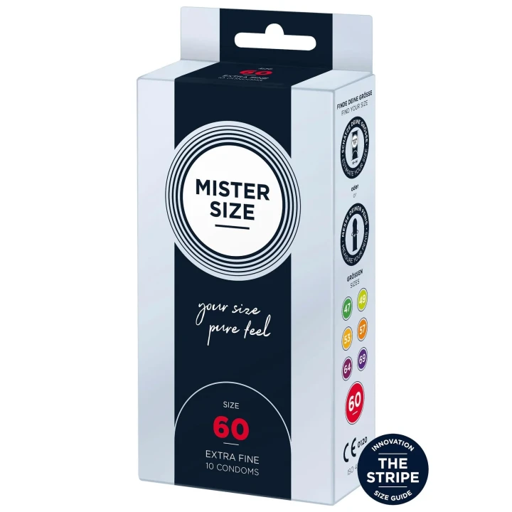 MISTER SIZE 60mm Condoms 10pcs Natural