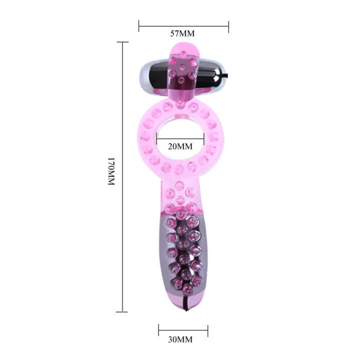 Wibrujący pierścień na penisa BAILE - Kolekcja dla Par, TPR, Zwiększona Przyjemność