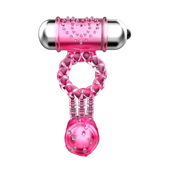 Pierścień wibracyjny BAILE - 10 funkcji, różowy, doznania dla par i pojedynczych użytkowników