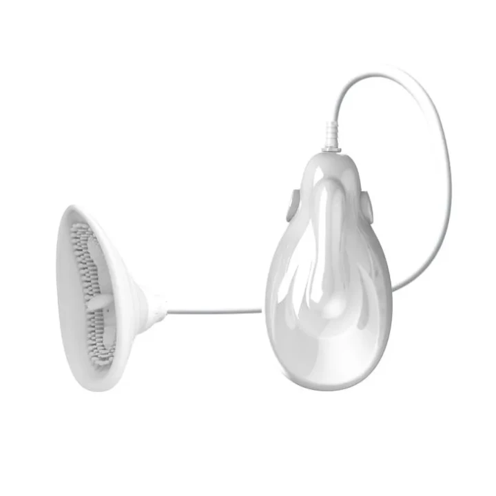 Masażer wibracyjny do stref erogennych z funkcją ssania, silikonowy, zasilany AAA