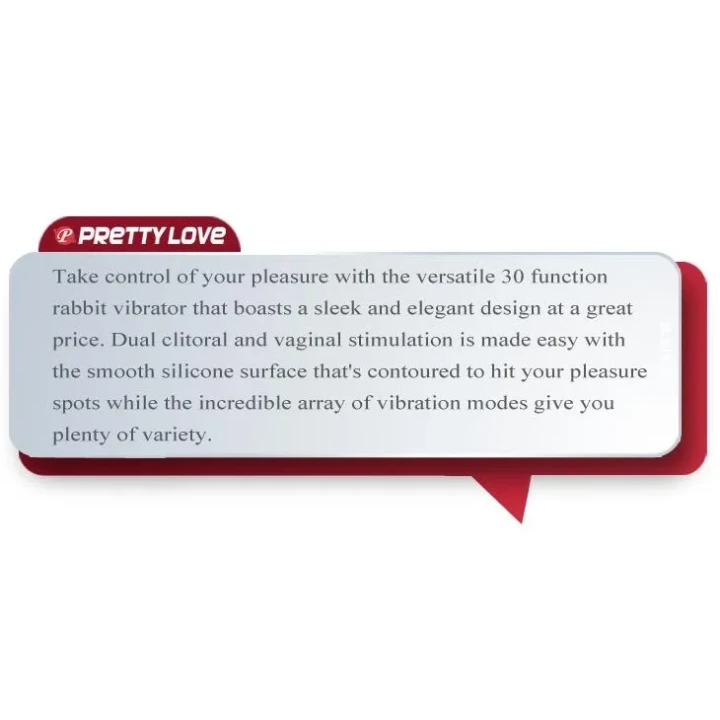 Wibrator dwu-stymulacyjny silikonowy z 30 funkcjami wibracji, 195mm długości