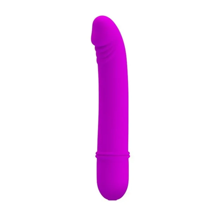 Wibrator silikonowy PRETTY LOVE - BECK, 10 funkcji, purpurowy, 12 cm, z regulacją obrotów
