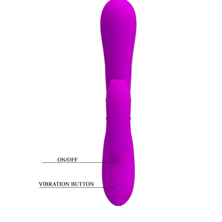Wibrator silikonowy PRETTY LOVE - HARRY, 30 funkcji, wodoodporny, ergonomiczny, fioletowy