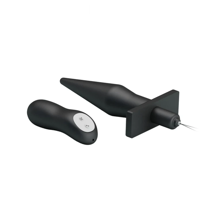 Wibrujący korek analny z pilotem, 20 funkcji, silikon ABS, wodoodporny