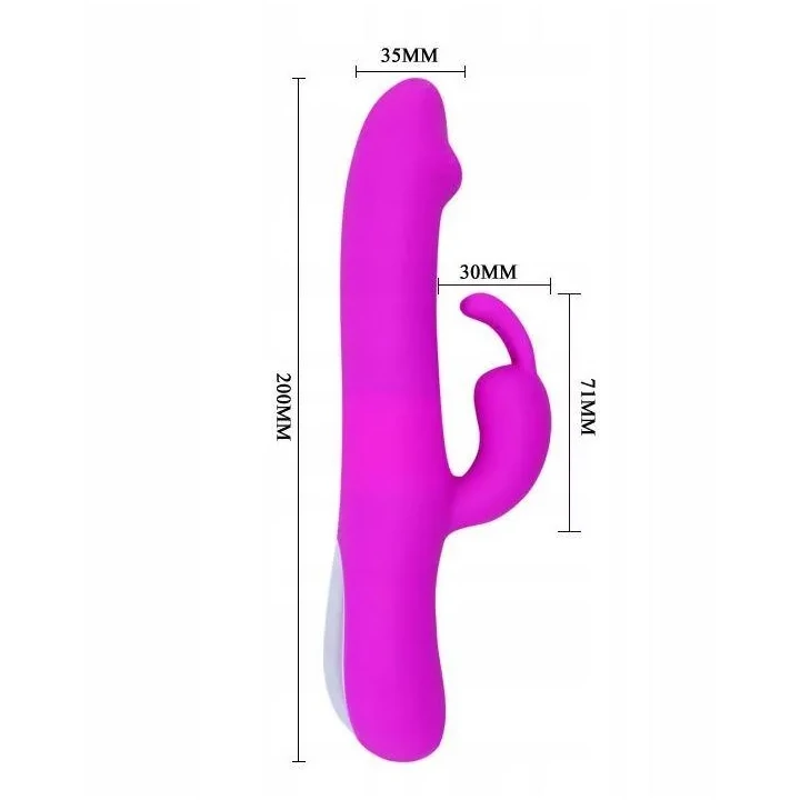 Wibrator anatomiczny z symulacją ruchów penisa, 7 funkcji wibracji, silikon medyczny