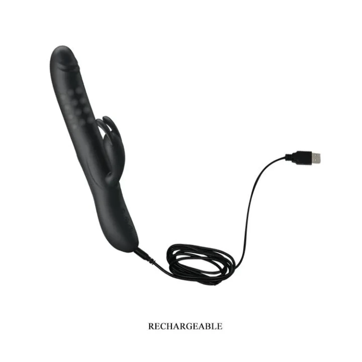 Masażer wibracyjny do punktu G, silikonowy, 7 trybów wibracji, 4 ustawienia obrotów, wodoodporny