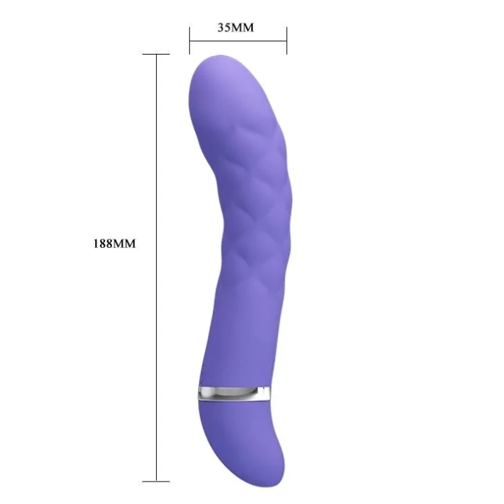 Wibrator G-spot z 7 funkcjami, silikonowy, wodoodporny, 18,8 cm, fioletowy - PRETTY LOVE TRUDA