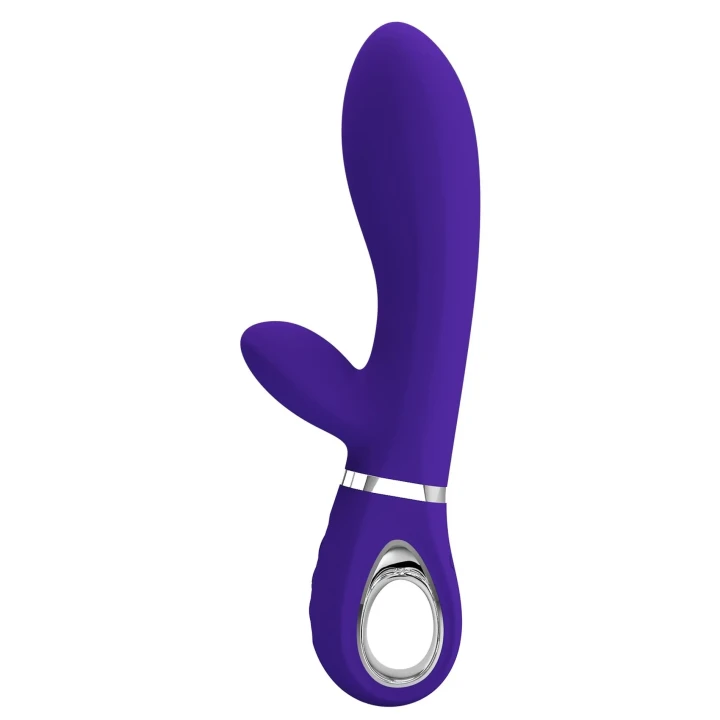 Wibrator silikonowy PRETTY LOVE - THOMAS USB PURPLE, 7 funkcji wibracji, pamięć