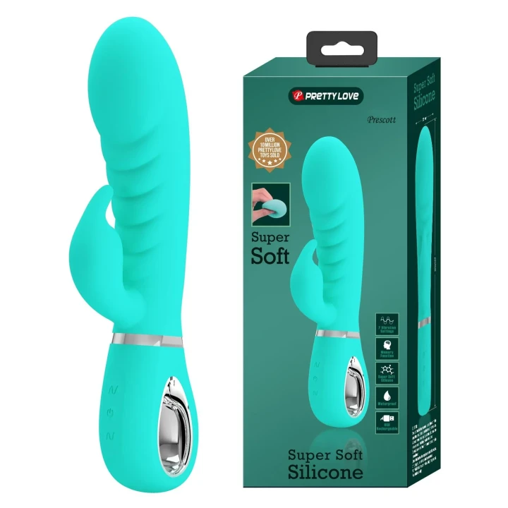 Wibrator do stymulacji punktu G i łechtaczki, 7 funkcji wibracyjnych, silikon, zielony