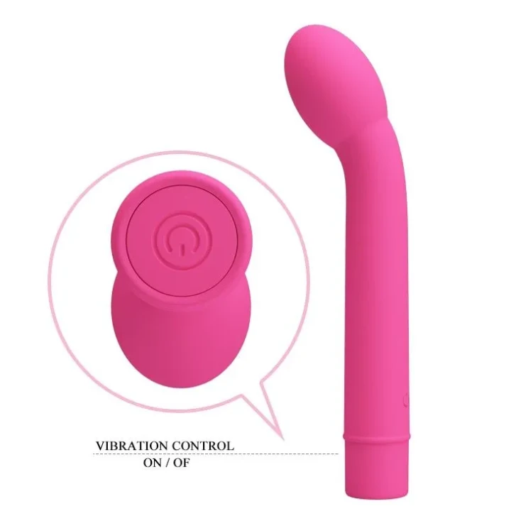 Wibrator G-spot z 10 trybami pracy PRETTY LOVE - Logan, różowy silikonowy z ergonomicznym kształtem