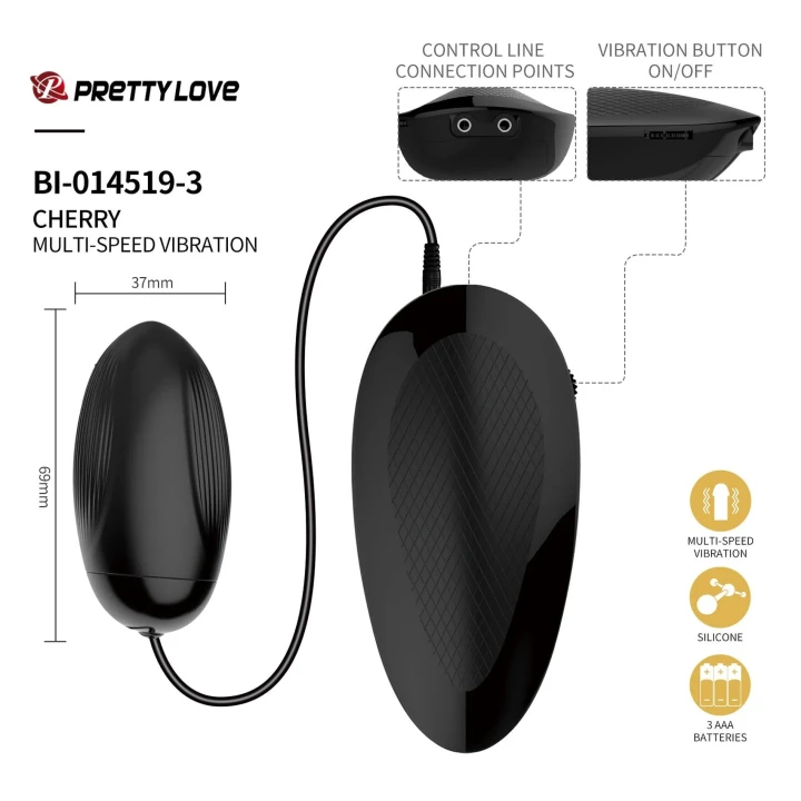 Zestaw intymny PRETTY LOVE - 30 funkcji wibracyjnych, silikon, ABS, PU