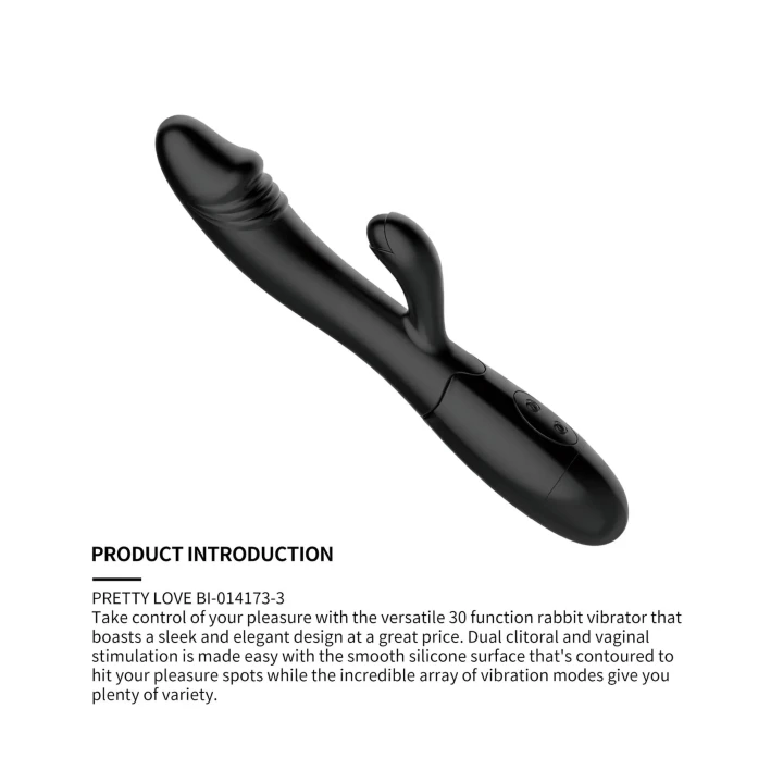 Zestaw intymny PRETTY LOVE - 30 funkcji wibracyjnych, silikon, ABS, PU