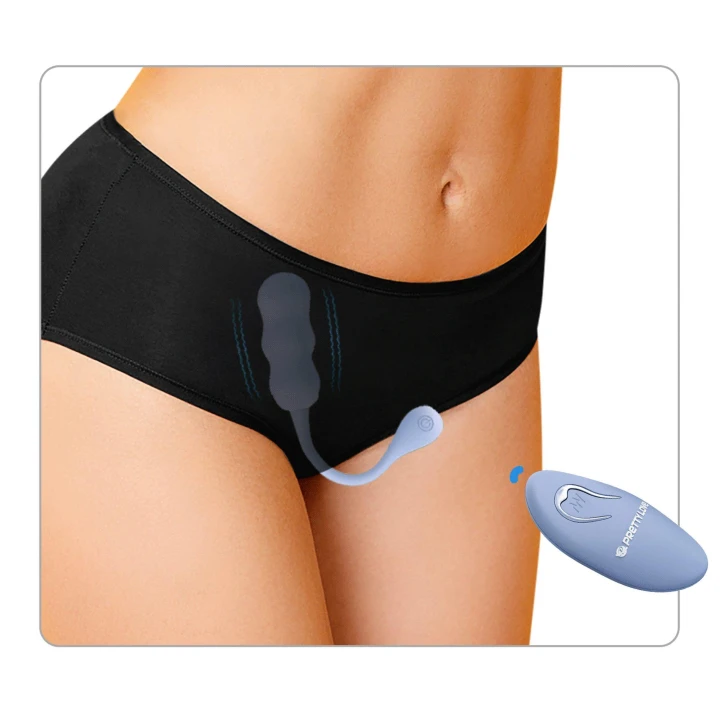 Wibrator do stymulacji intymnej z pilotem, silikonowy, 12 funkcji wibracji, niebieski