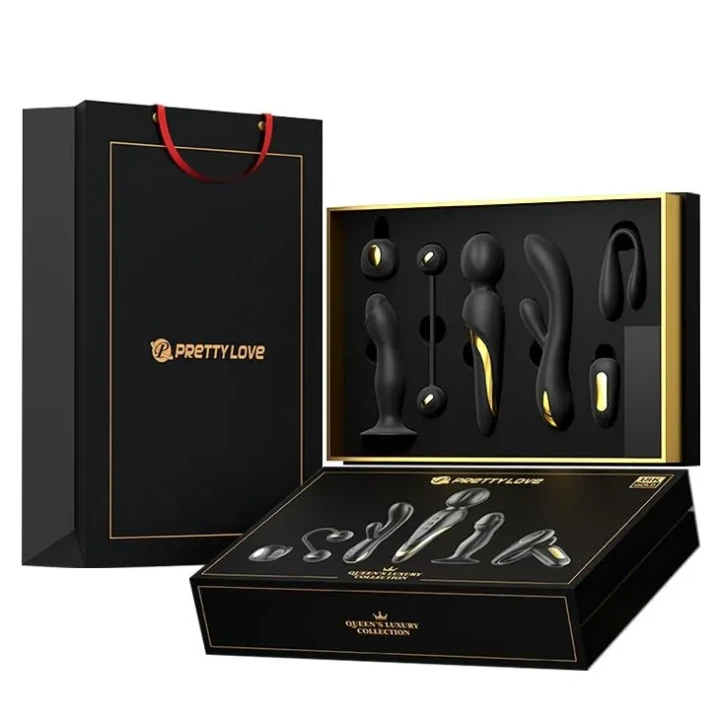 Ekskluzywny zestaw wibracyjny z funkcją grzania i pilotem - PRETTY LOVE QUEEN'S LUXURY