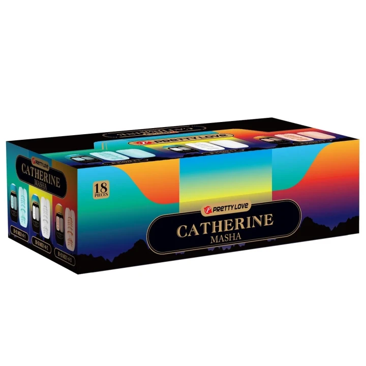 Rękaw masturbacyjny PRETTY LOVE - Catherine MASHA, TPR, 3 tunele wewnętrzne