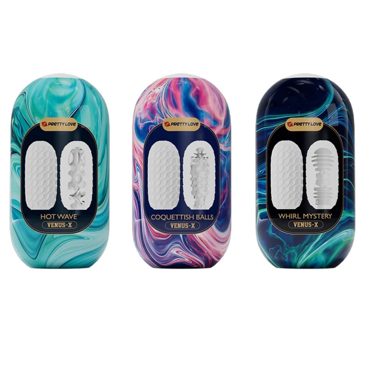Masturbator PRETTY LOVE VENUS X z różnorodnymi teksturami i elastycznym materiałem TPR ABS