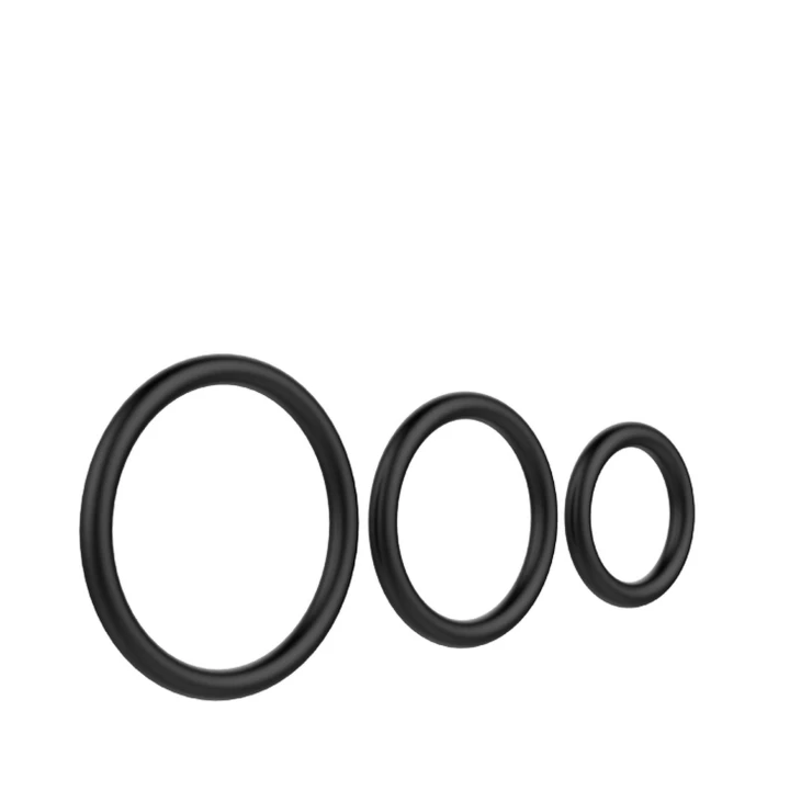 Zestaw pierścieni erekcyjnych z gumy, 3 rozmiary, wodoodporny, dla intensywniejszych doznań