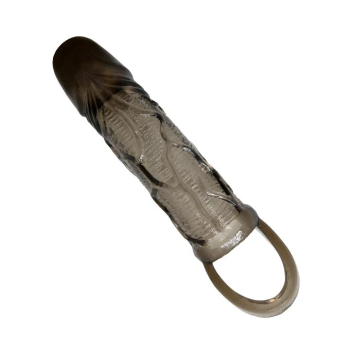 Przezroczysta nakładka TPR na penis z pierścieniem kulkowym dla dodatkowej stymulacji