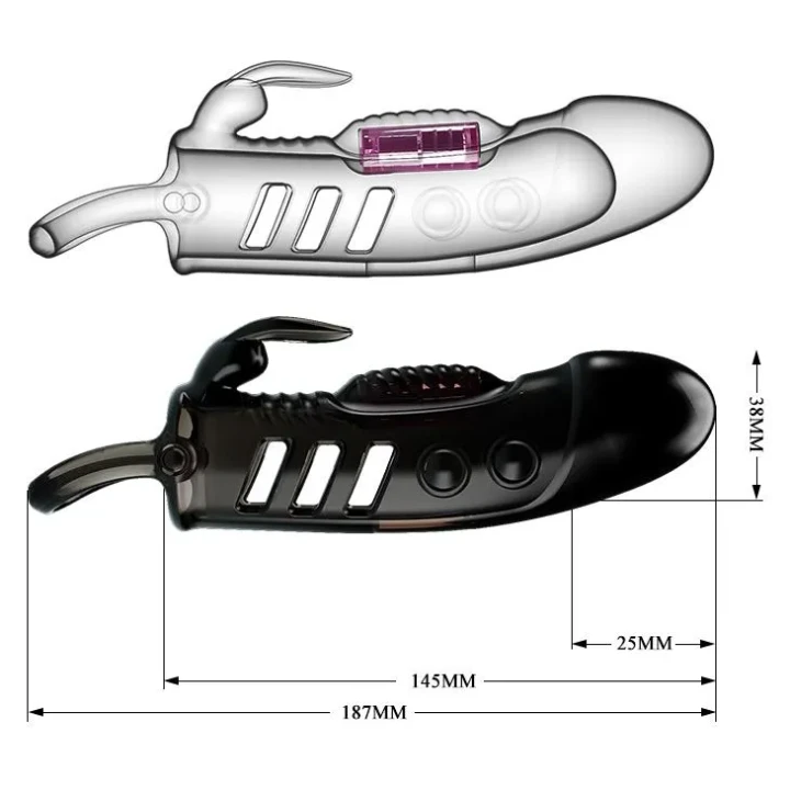 Wibracyjna nakładka na penisa PRETTY LOVE Sloane z elastycznego materiału TPR