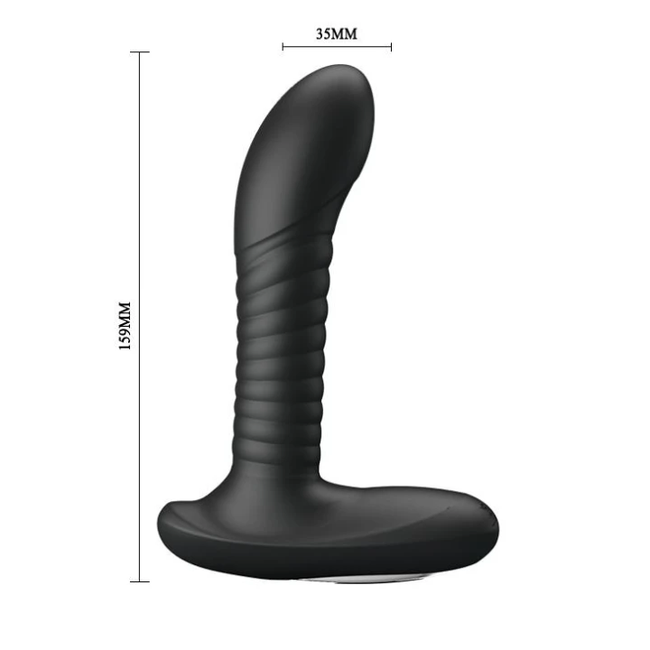 Masażer prostaty PRETTY LOVE, silikonowy, USB, 12 wibracji, 3 rotacje, ergonomiczny