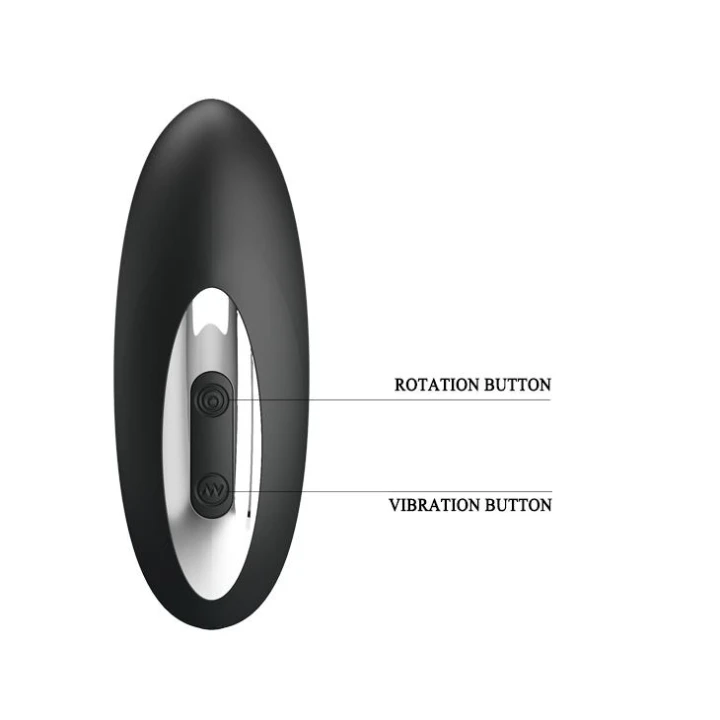 Masażer prostaty PRETTY LOVE, silikonowy, USB, 12 wibracji, 3 rotacje, ergonomiczny
