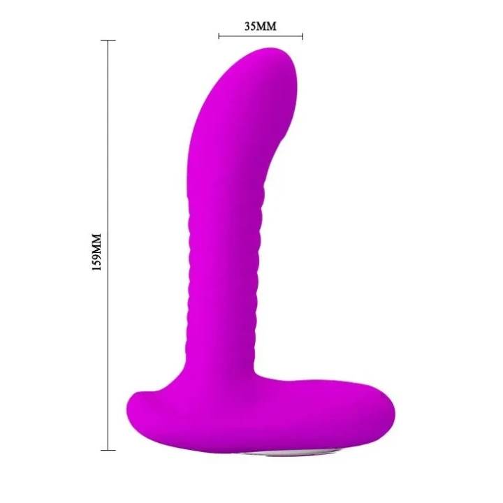 Wibrator prostaty PRETTY LOVE z USB, 12 trybów wibracji, 3 tryby obrotowe