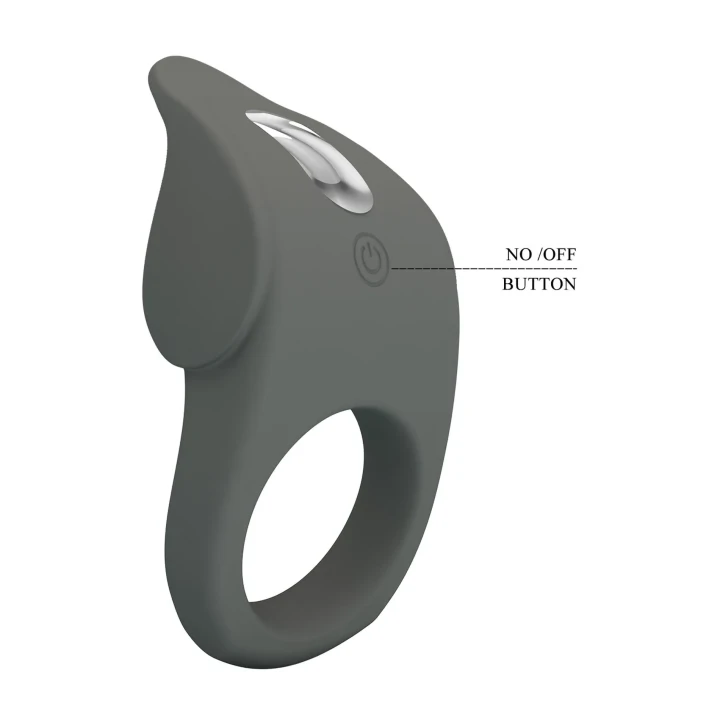 Pierścień wibracyjny z pamięcią, 10 funkcji wibracji, silikon/ABS, PRETTY LOVE