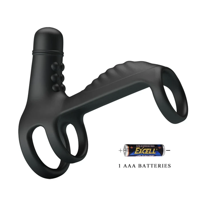 Wibrująca nakładka na penisa z 10 trybami wibracji, silikon ABS, zwiększająca przyjemność