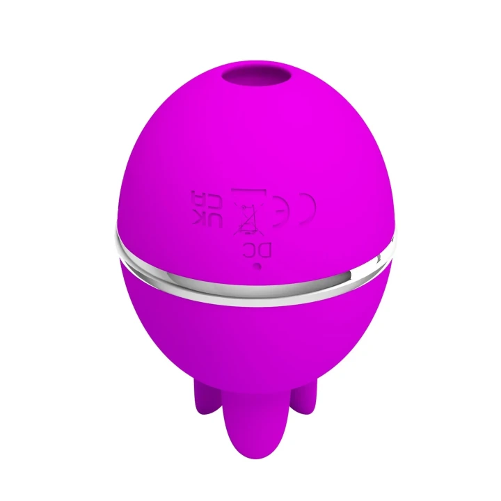 Wibrator silikonowy z pulsacyjną funkcją ssania, USB rechargeable - Gemini Ball