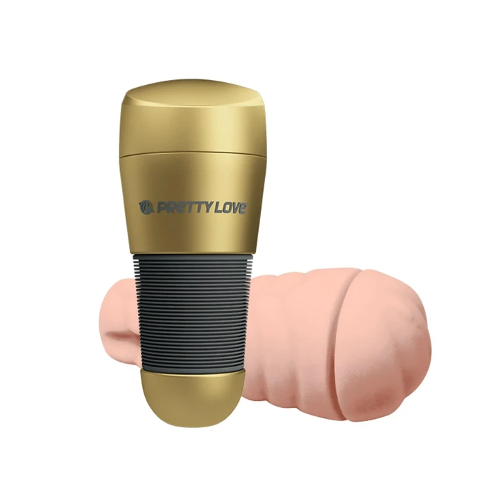 Stroker realistyczny PRETTY LOVE - Kitty, TPR ABS silikon, z regulowaną przyssawką