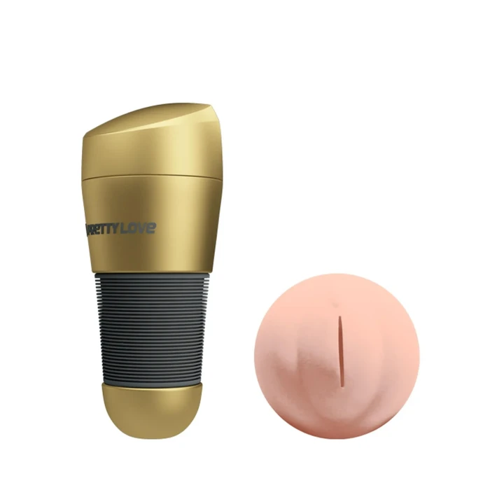 Stroker realistyczny PRETTY LOVE - Kitty, TPR ABS silikon, z regulowaną przyssawką