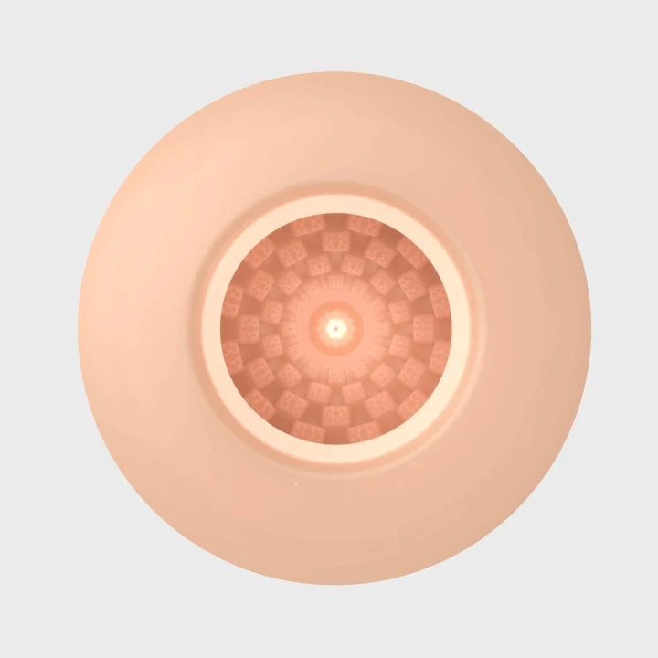 Masturbator wodoodporny MADEIRA w kształcie beczki, wykonany z TPR, z żebrowanym wnętrzem