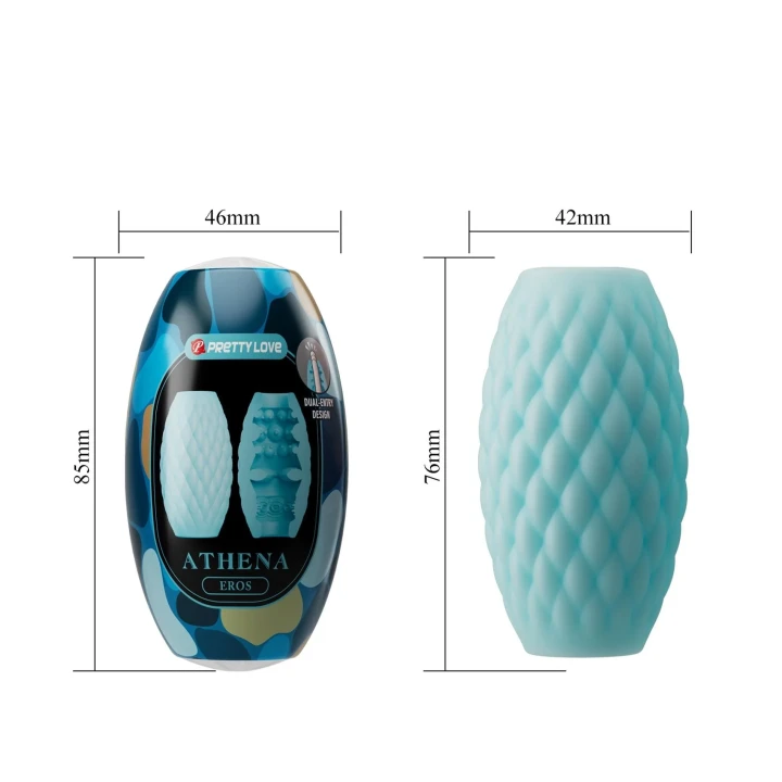 Masturbator teksturowany z TPR, wodoodporny, PRETTY LOVE - Athena EROS