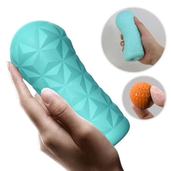 Masturbator wirujący PRETTY LOVE - VICTORIA CASPAR, TPR/ABS, przezroczysty, wielokrotnego użytku