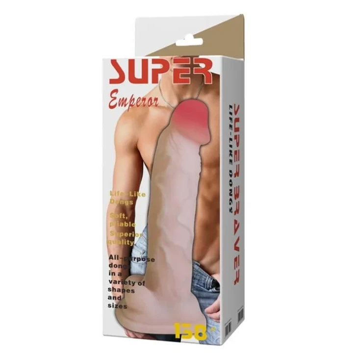 Realistyczne dildo 14-calowe BAILE - Super Emperor z teksturowanym trzonem