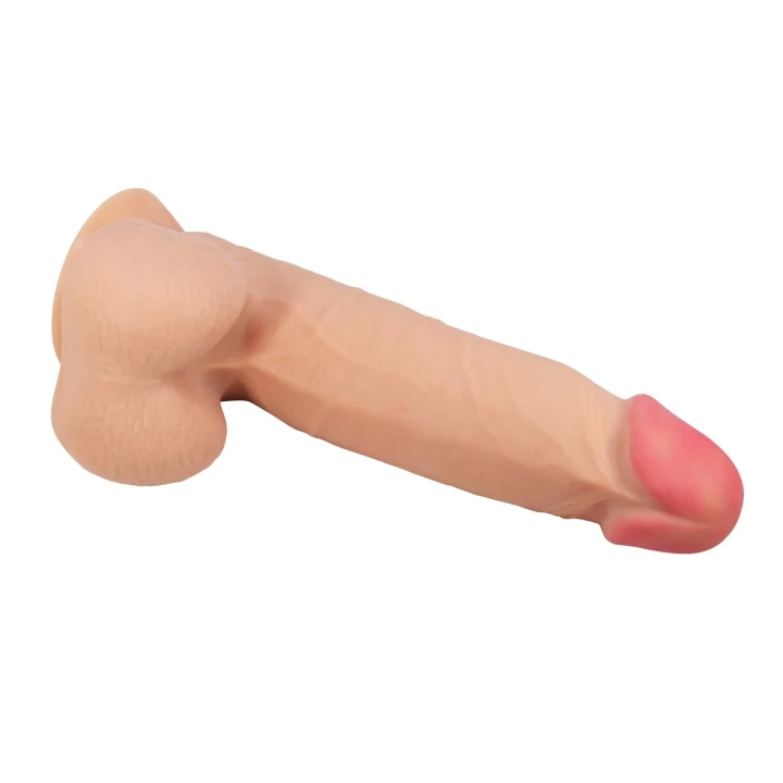 Dildo realistyczne 8,5'' z przyssawką, elastyczne TPR, model BAILE Sliding Skin