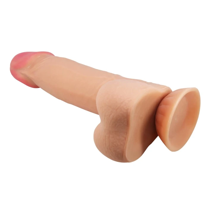 Dildo realistyczne 8,5'' z przyssawką, elastyczne TPR, model BAILE Sliding Skin