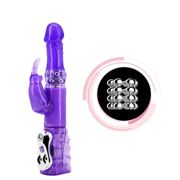 Stymulator łechtaczki BAILE - podróżny wibrator z funkcją wibracji i obrotu