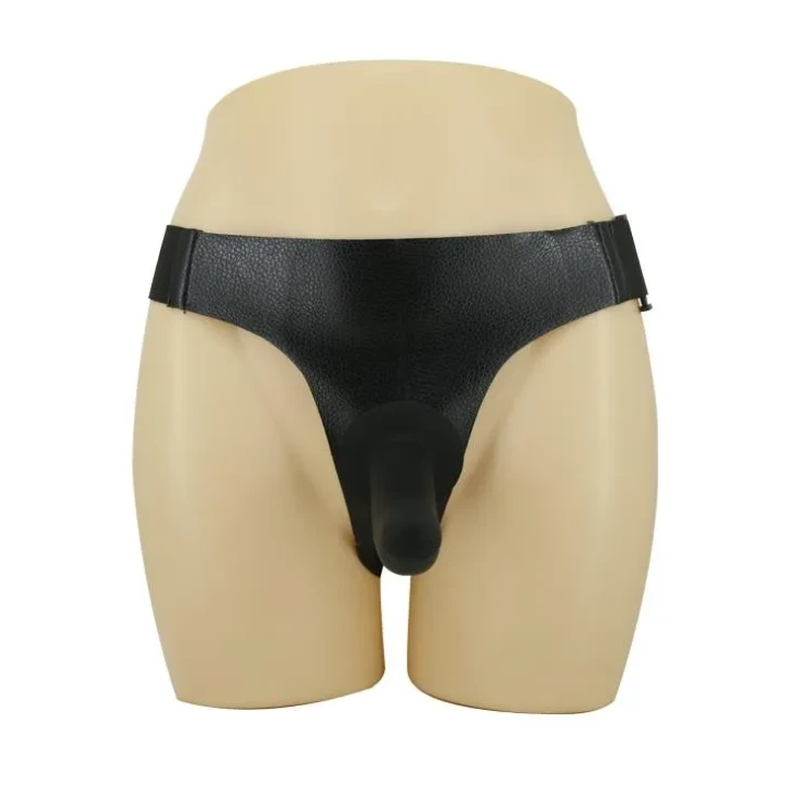 Szelki strap-on BAILE Ultra PASSIONATE 5,9' z czarnym dildo, z wysokiej jakości silikonu