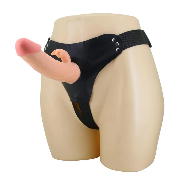 Strap-On Harness z Dildo 7,4'' PRETTY LOVE Mavis Flesh, TPR, Regulowane Paski