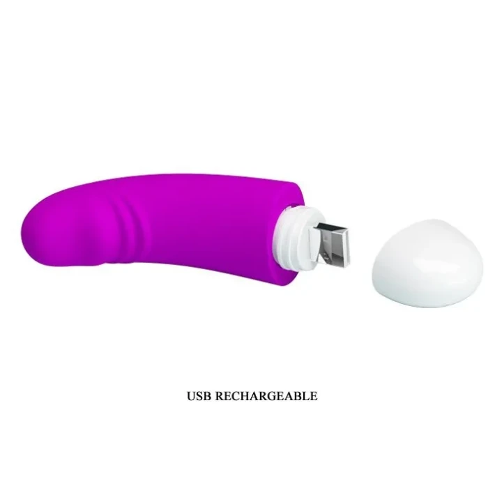 Wibrator ergonomiczny z USB, 30 funkcji wibracji, silikonowy, PRETTY LOVE - LUTHER