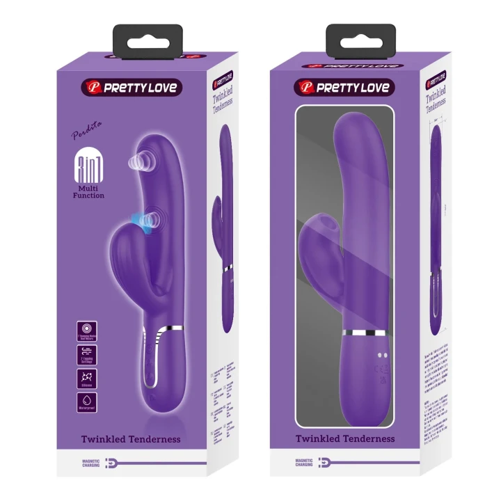 Wibrator typu królik z 7 trybami wibracji i 7 ustawieniami stymulacji stukania