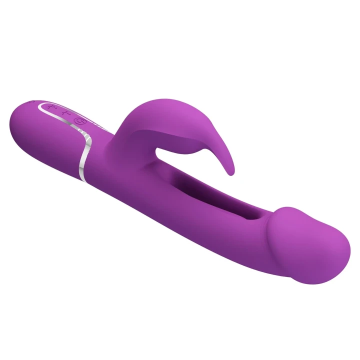 Stymulator łechtaczkowy PRETTY LOVE - Kampas Purple, 7 funkcji wibracji, 4 ustawienia lizania