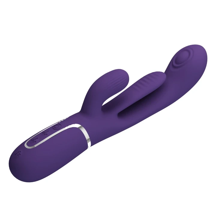 Wibrator silikonowy króliczek PRETTY LOVE - Shonia Dark Purple, 7 funkcji wibracji