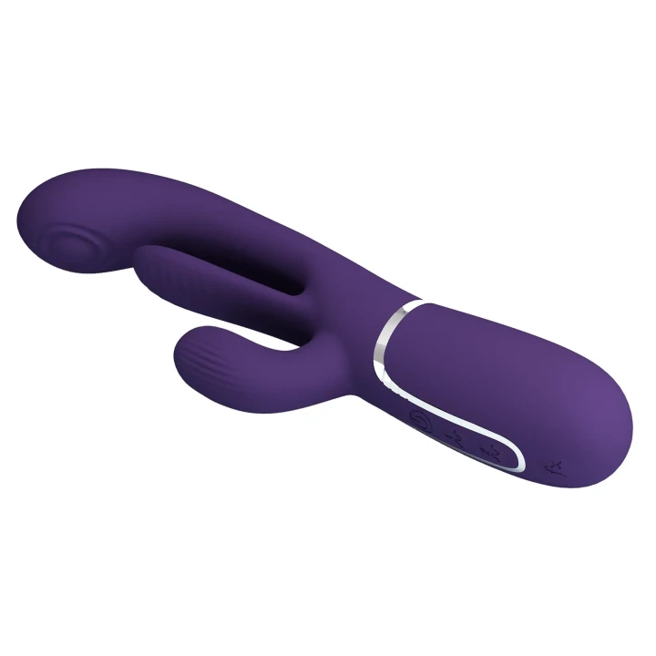 Wibrator silikonowy króliczek PRETTY LOVE - Shonia Dark Purple, 7 funkcji wibracji