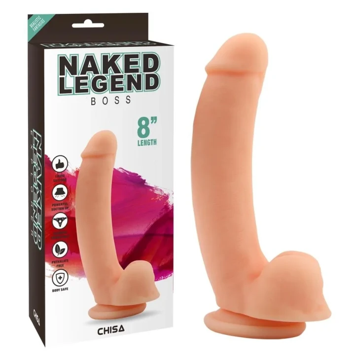 Dildo do stymulacji punktu G z przyssawką, wodoodporny, 20.5 cm z silikonu